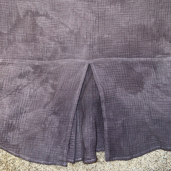 Lucky Brand Women's Cotton Split Back Gauze Texture Button Front Shirt size M - Picture 10 of 10